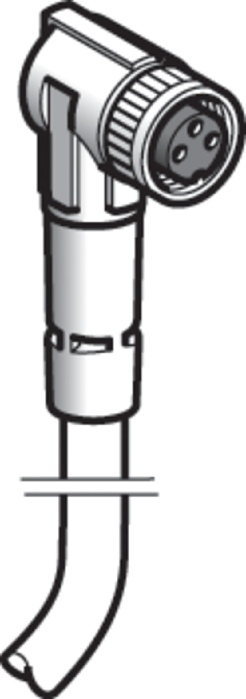 Telemecanique XZCP0666L20 Sensor Cable, M8 female angled, 3-pin, 20 m