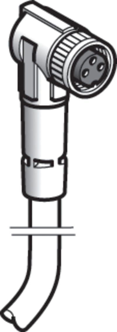 Telemecanique XZCP0666L20 Sensor Cable, M8 female angled, 3-pin, 20 m