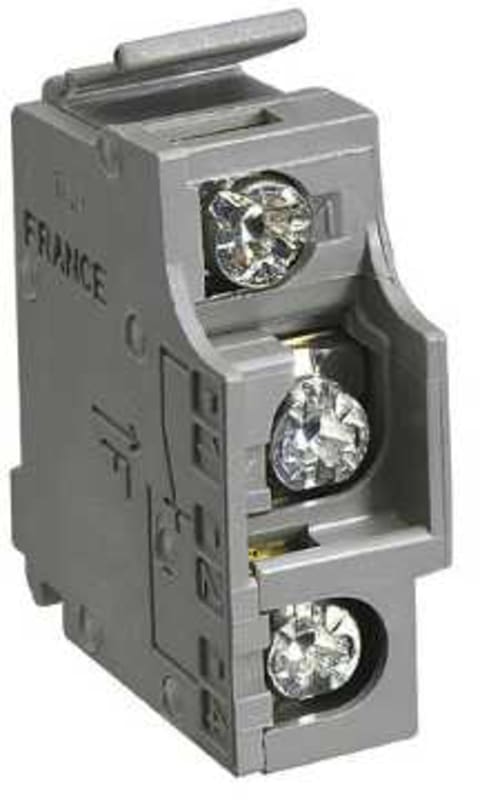 Schneider Electric standard auxiliary contact, circuit breaker status OF/SD/SDE/SDV, 1 changeover contact type, screwless spring terminals 29450