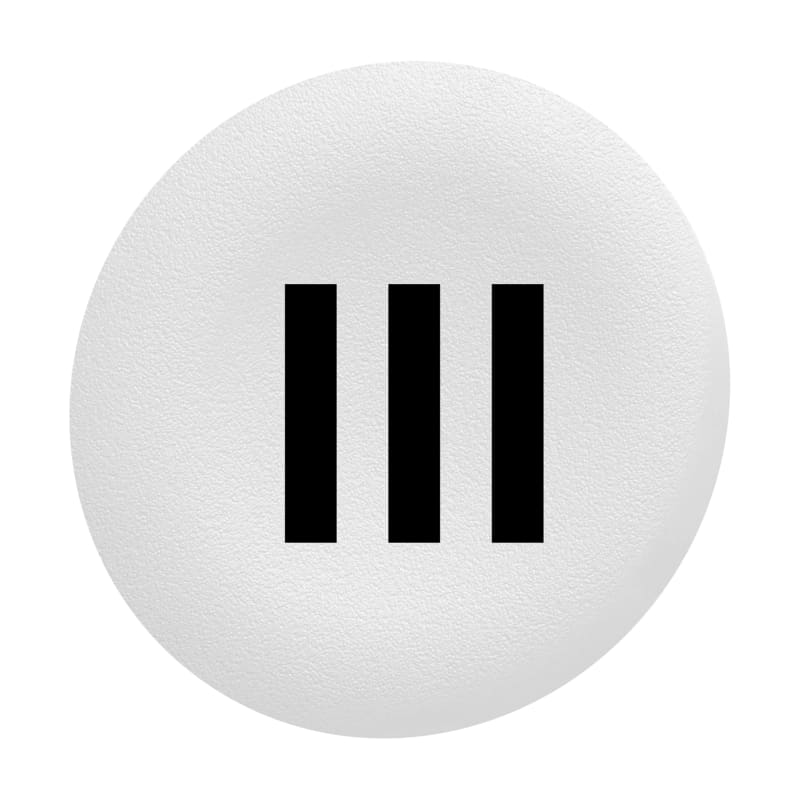 Push Button Cap flush white (ZBAF137)
