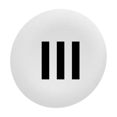 Push Button Cap flush white (ZBAF137)
