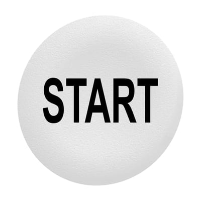 Push Button Cap flush white (ZBAF133)
