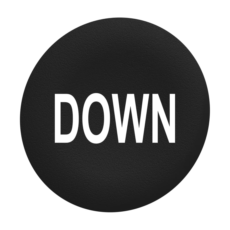 Push Button Cap flush black (ZBAF344)