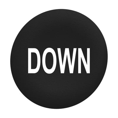 Push Button Cap flush black (ZBAF344)