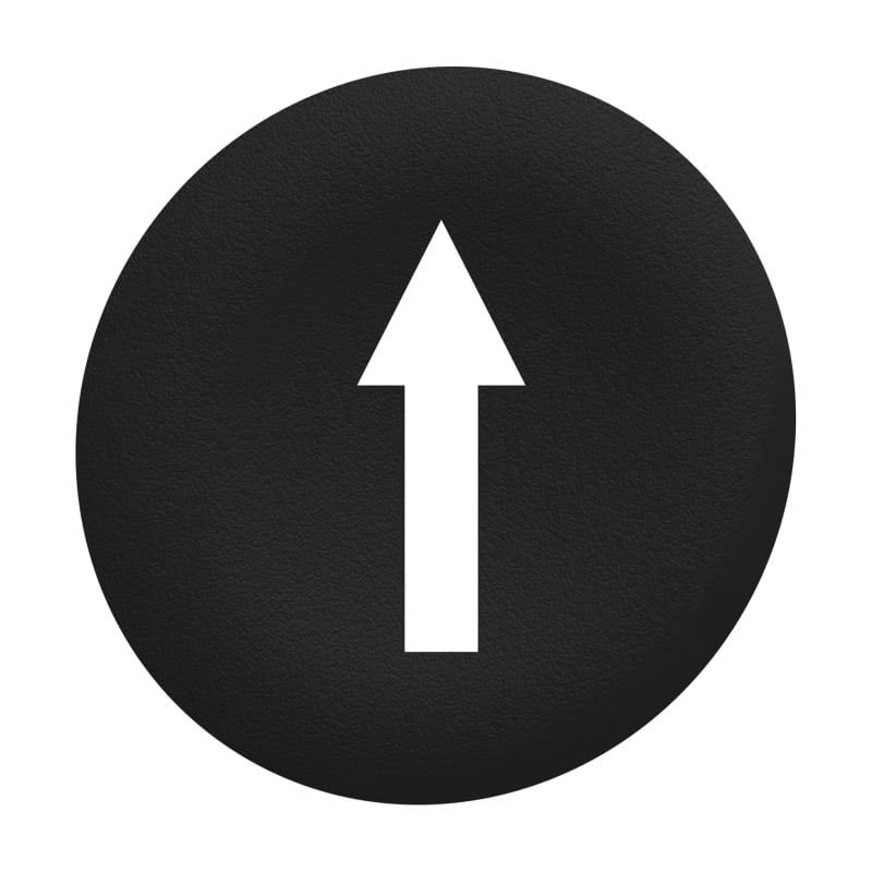Push Button Cap flush black (ZBAF335)
