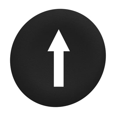 Push Button Cap flush black (ZBAF335)