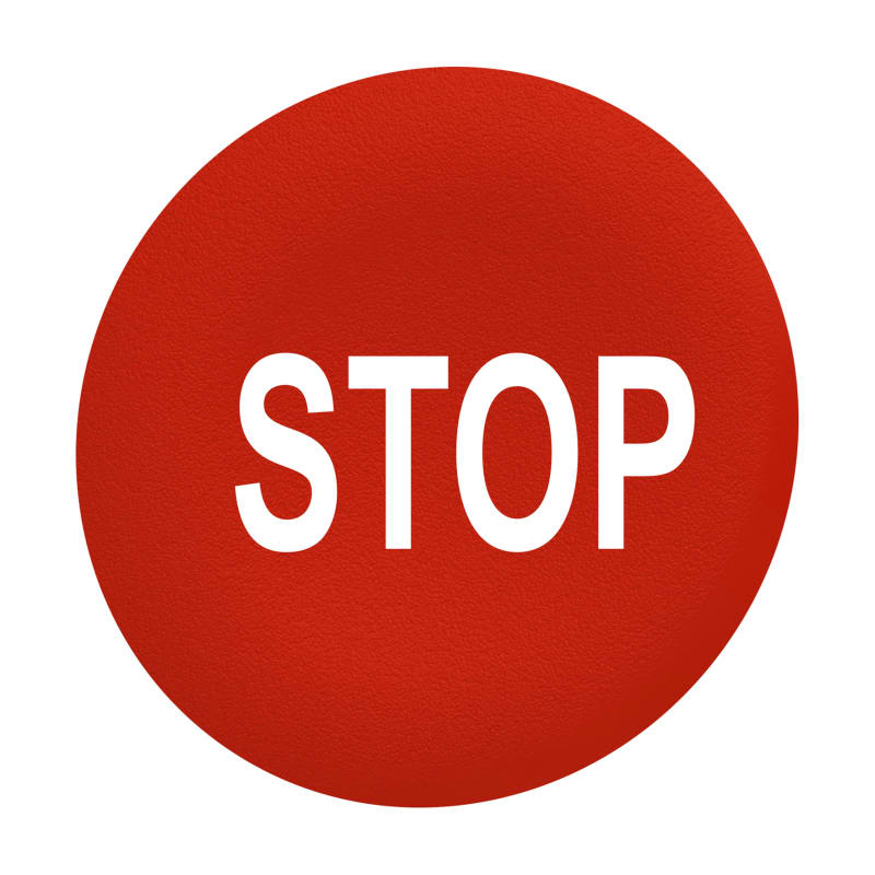 Push Button Cap flush red (ZBAF434)