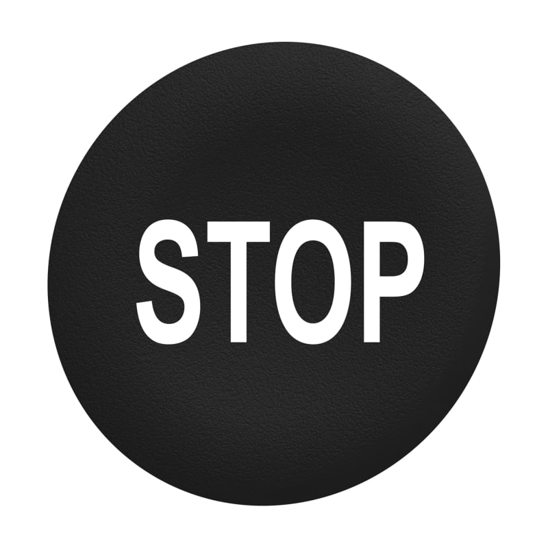 Push Button Cap flush black (ZBAF234)