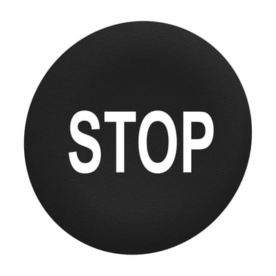 Push Button Cap flush black (ZBAF234)