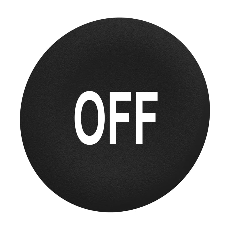 Push Button Cap flush black (ZBAF235)
