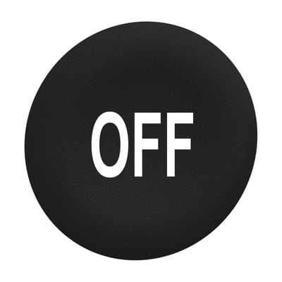 Push Button Cap flush black (ZBAF235)