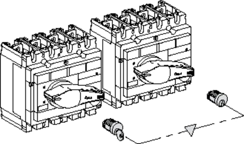 Schneider Electric 31088 Locking Mechanism for Cylinder Lock, INS320/630