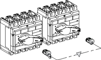 Schneider Electric 31088 Locking Mechanism for Cylinder Lock, INS320/630