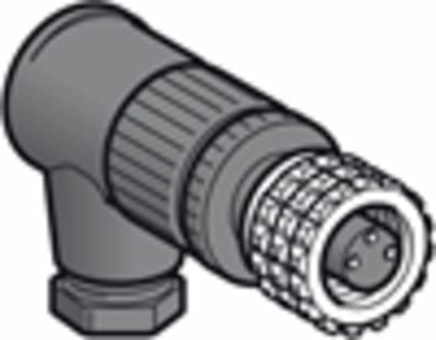 Telemecanique XZCC8FCM30V Field-Wireable Connector, M8, Female, Angled, 3-pin, Metal