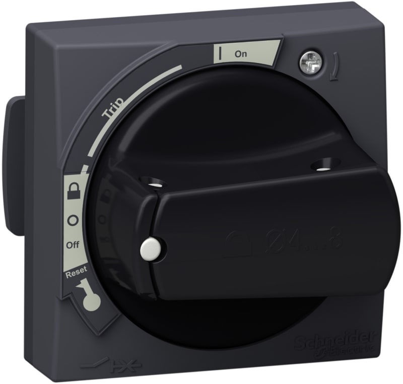 Schneider Electric Rotary handle, TeSys GV2-GV3-U, IP54, black handle, with trip indication GVAPB54