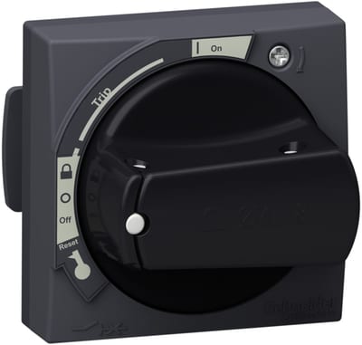 Schneider Electric Rotary handle, TeSys GV2-GV3-U, IP54, black handle, with trip indication GVAPB54