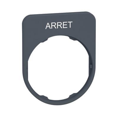 Sign flush in grey plastic (ZBYFP2104C0)