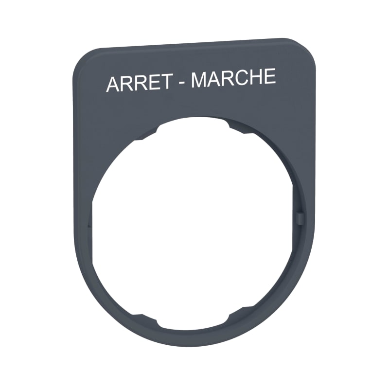 Sign flush in grey plastic (ZBYFP2166C0)