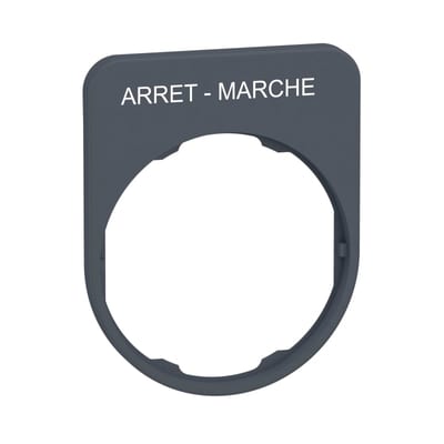 Sign flush in grey plastic (ZBYFP2166C0)