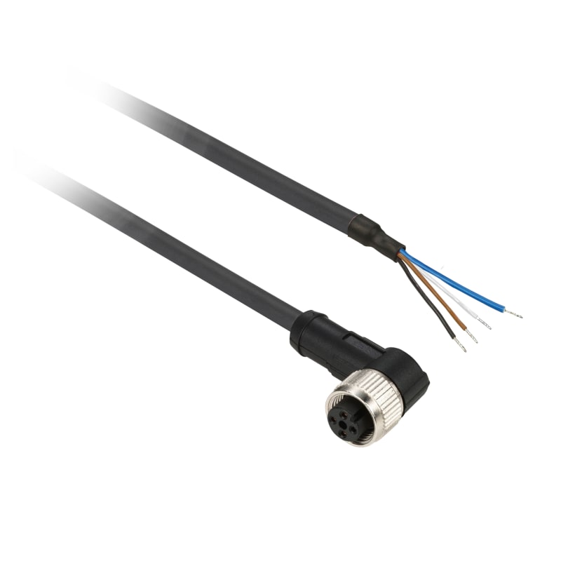 Telemecanique XZCP1041L5 Sensor Cable, M8 female angled, 4-pin, 5 m