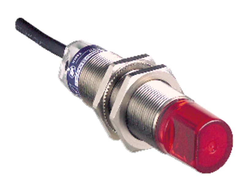 Telemecanique XUB1BPAWL2 Photoelectric Sensor M18, Metal, PNP, 2 m cable