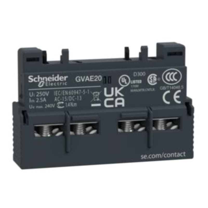 Schneider Electric TeSys GV2 & GV3 - auxiliary contact - 2 NO GVAE20