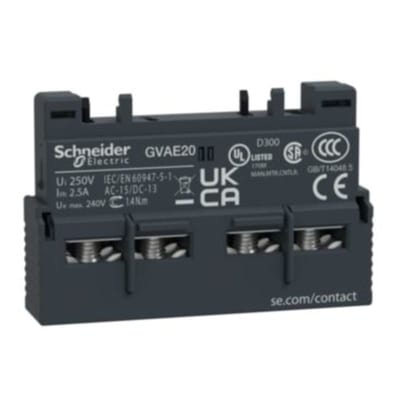 Schneider Electric TeSys GV2 & GV3 - auxiliary contact - 2 NO GVAE20