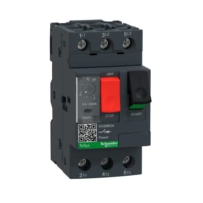 Schneider Electric Motor circuit breaker, TeSys GV2, 3P, 0.4-0.63 A, thermal magnetic, screw clamp terminals GV2ME04