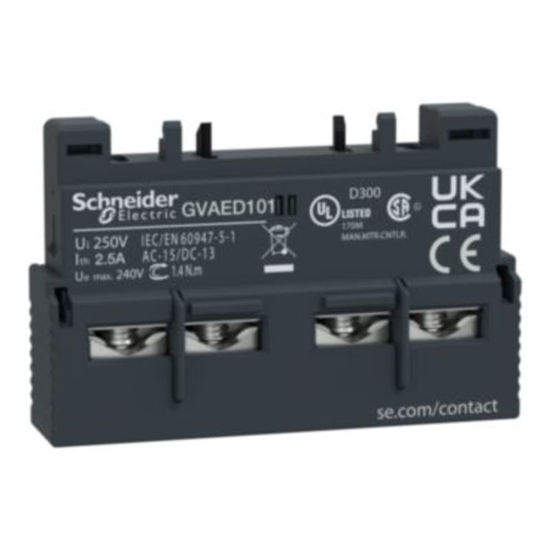 Schneider Electric TeSys GV3 - auxiliary contact block - 2 NO GVAED101