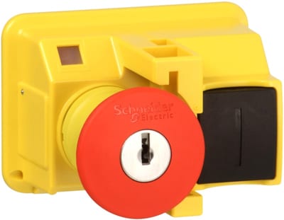 Schneider Electric TeSys GV2 - Emergency stop pushbutton - latching - key release GV2K021