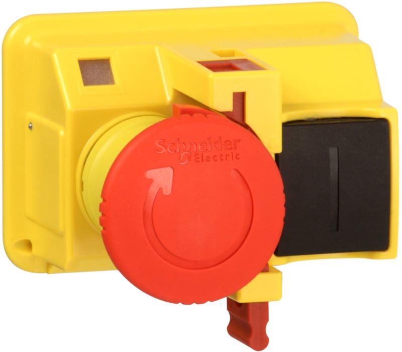 Schneider Electric GV2K04 TeSys GV2 - Emergency stop pushbutton - latching - turn to release - padlocking