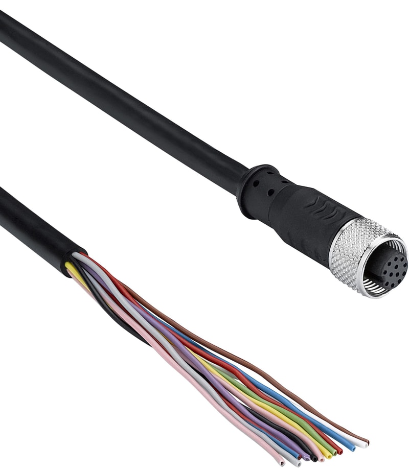 Telemecanique XZCP57V12L20 Sensor Cable, M12 female straight, 2-pin, PUR, 20 m