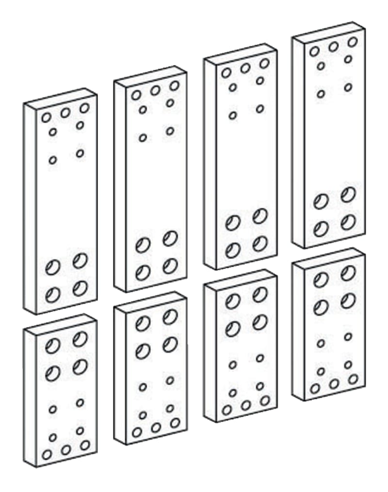 Upper 4P Front connection. 2500/3 (48154)