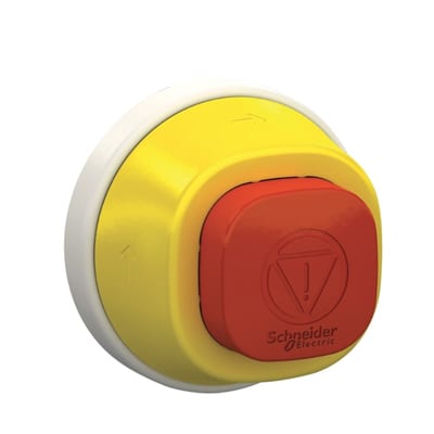 Emergency stop head square with 2XLED 24V