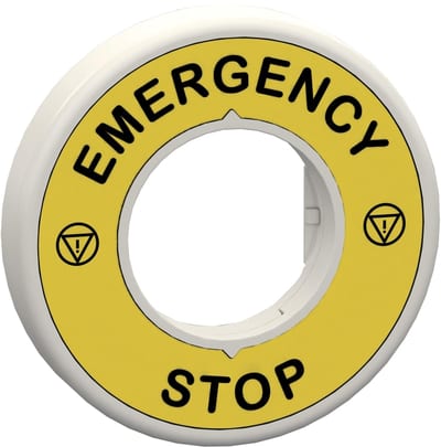 Emergency stop sign with LED 24V EN