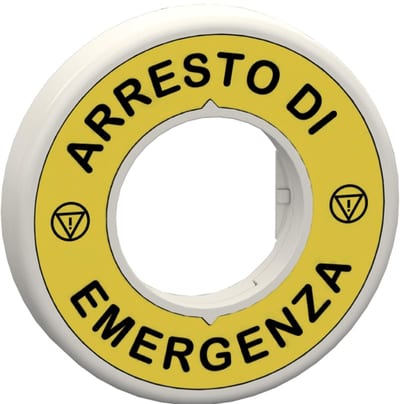Emergency stop sign with LED 24V IT