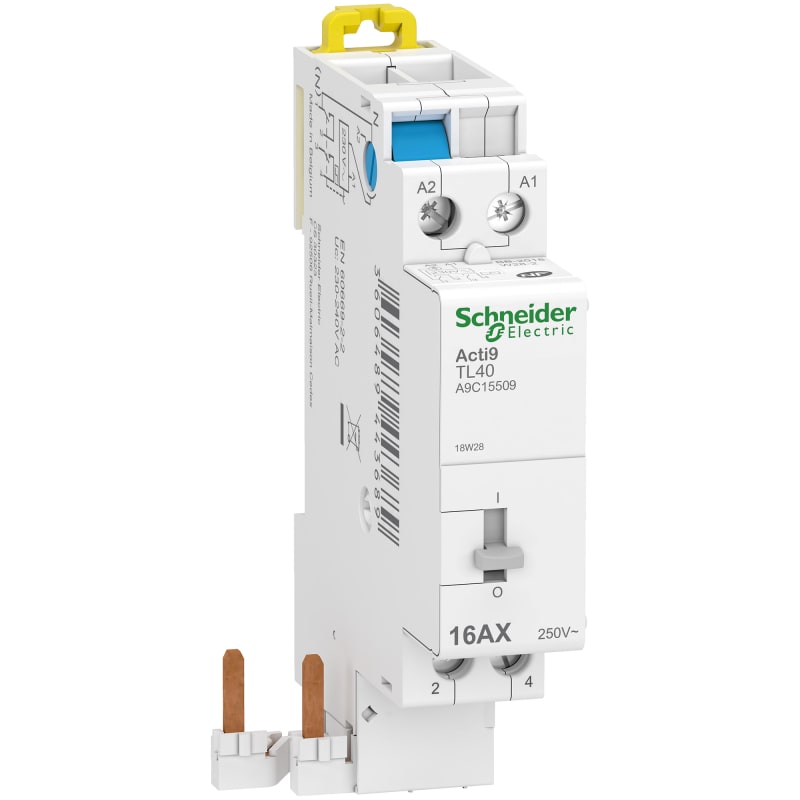 Schneider Electric impulse relay, ACTI9 TL40, 2P, 1NO, 16 A, 230 V AC, 50 Hz A9C15509