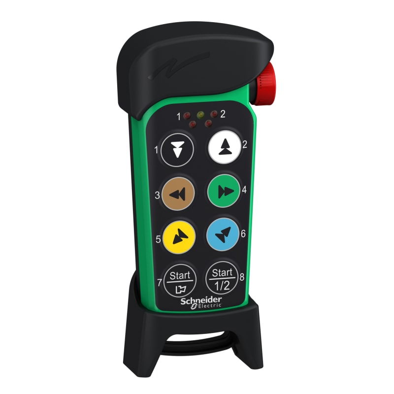 Schneider Electric ZART8LS Harmony eXLhoist Compact Remote Control with 6 Motion Buttons