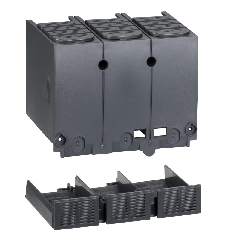 Schneider Electric terminal shield, ComPact NSX100/160/250 DC, upstream and downstream, 3P, 3 poles in series LV438325