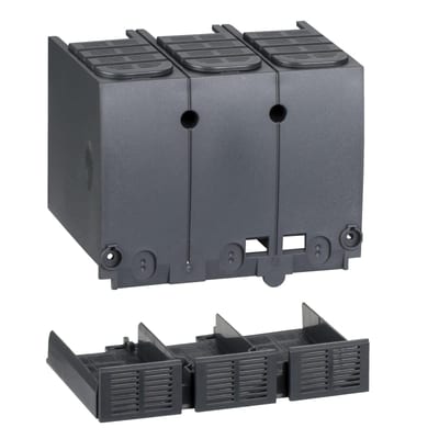 Schneider Electric terminal shield, ComPact NSX100/160/250 DC, upstream and downstream, 3P, 3 poles in series LV438325