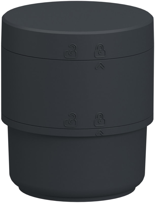 Bunndel with cover in grey, 24V (XVB7C21B)