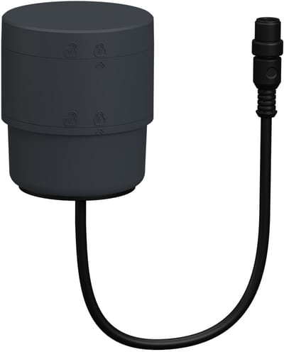 Bunndel with cover in grey, 24V with M12