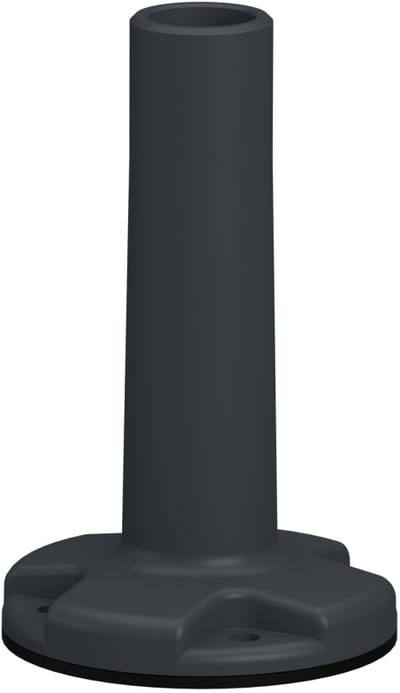 Mountings foot in grey plastic m/100 mm pipe