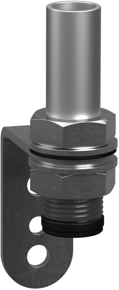 Schneider Electric Universal Mounting Accessory, Harmony XV4/XV6/XVB7 Modular Tower Light, Metal L Bracket & 100mm Alu Pole XVZ100T