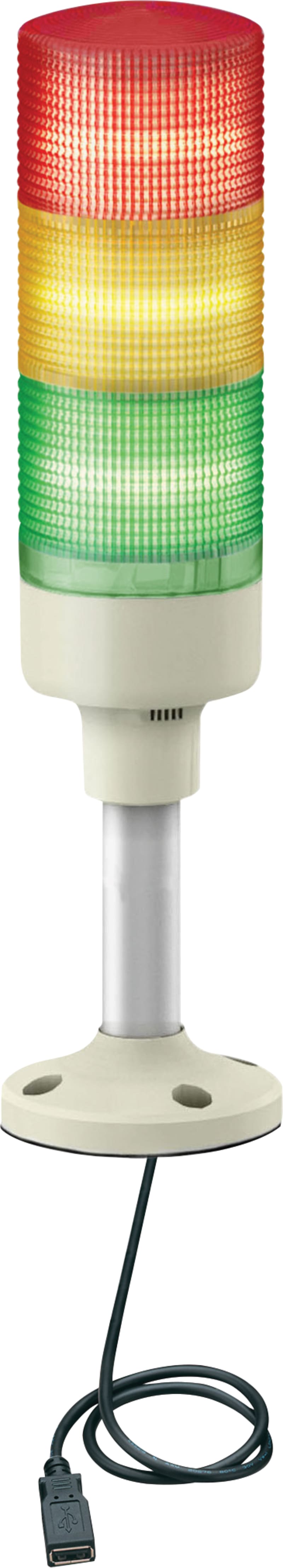 Schneider Electric XVGU3SHAV Harmony USB Tower Light, Ø60, 3 LEDs + Buzzer