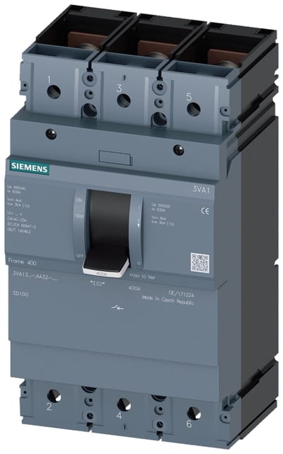 Siemens 3VA13, Load-break switch 3POL 400A with Bolt Connection