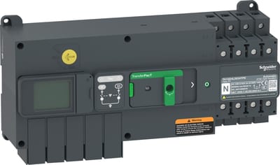 Schneider Electric transfer switch, TransferPacT Active automatic, 32A, 400V, 4P, LCD,frame 100A TA10D4L0324TPE