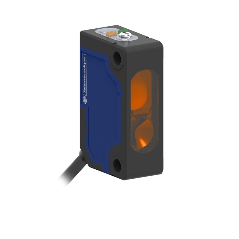 Telemecanique XUM5ANXBL2 Photoelectric Sensor, Diffuse with Background Suppression, Sn 1.5 m, NPN, 2 m cable