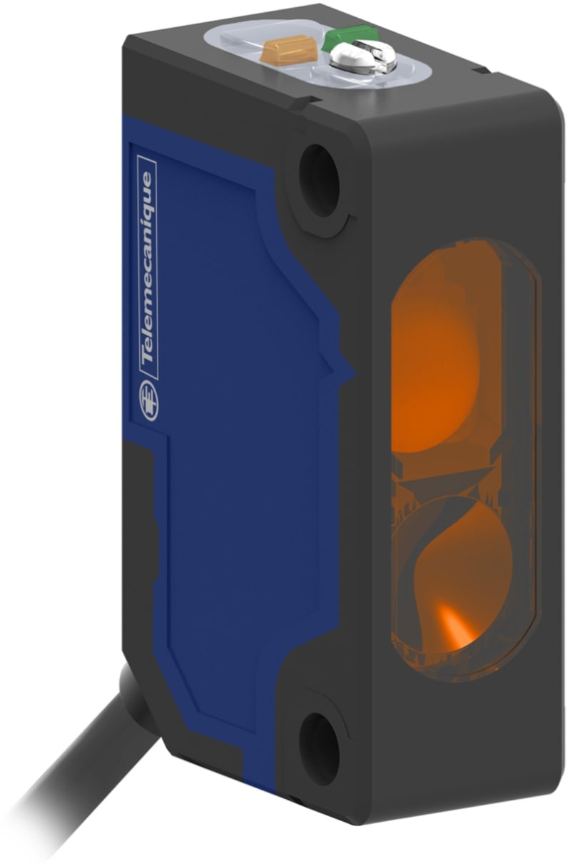 Telemecanique XUM4ANXBL2 Photoelectric Sensor, Diffuse with Background Suppression, Sn 0.17 m, NPN, 2 m cable