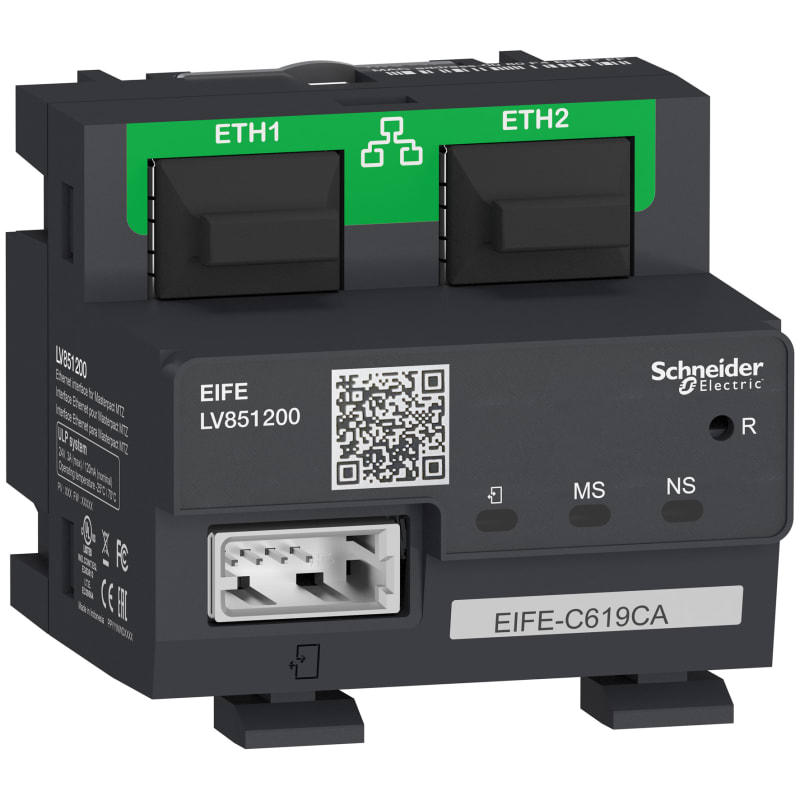 Schneider Electric Embedded Ethernet interface EIFE, MasterPact MTZ2/MTZ3 drawout, spare part LV851200SP